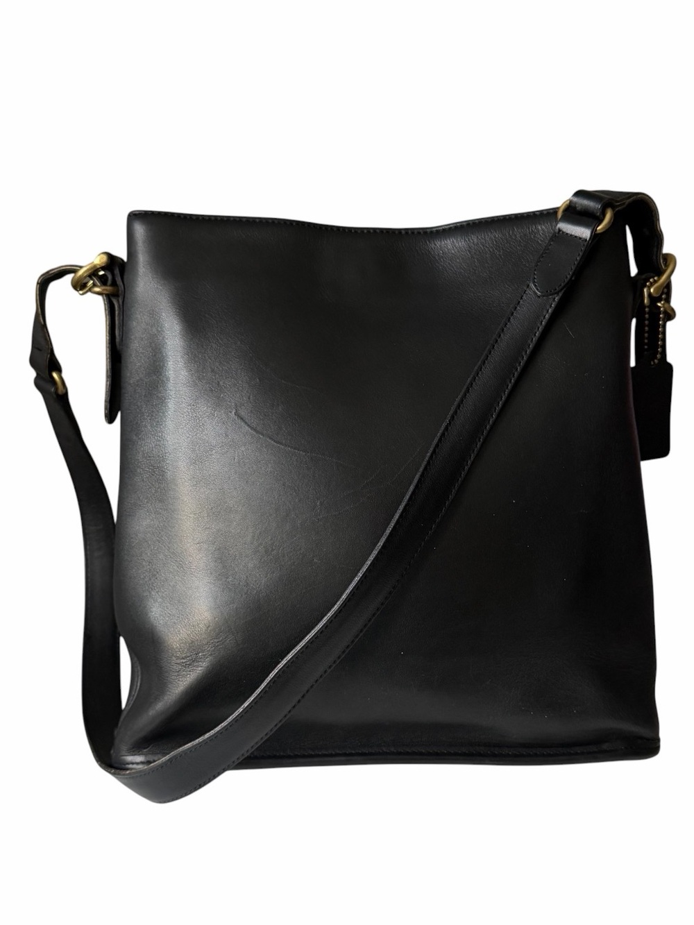 Coach 9806 Equestrian Slim Bucket Bag Black Glove Leather USA